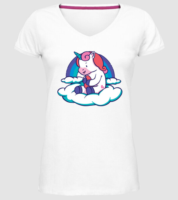 Unicorn Baby model alb pe tricou