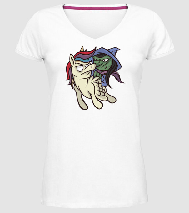 Unicorn vrăjitoare model alb pe tricou