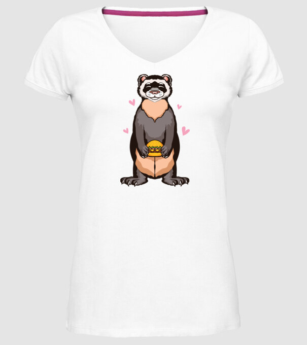 Dihor vânător model alb pe tricou