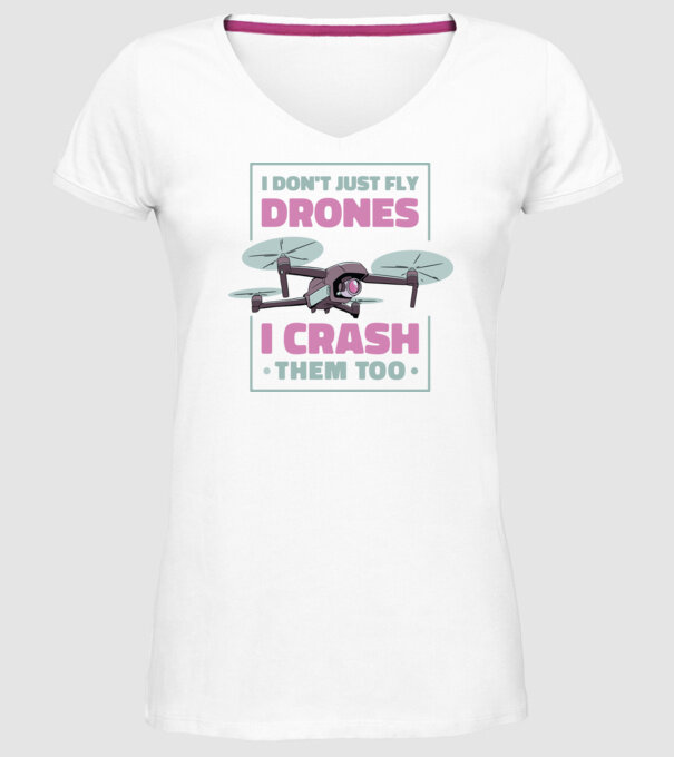 Tricou drone model alb pe tricou