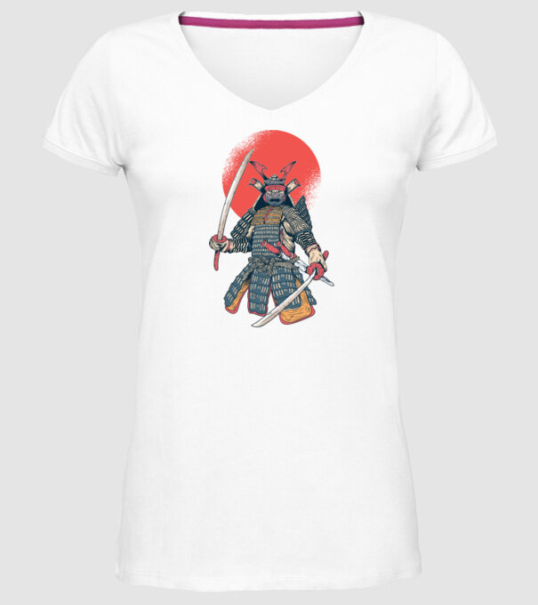 Vintage Samurai tricou arte marțiale orientale model alb pe tricou