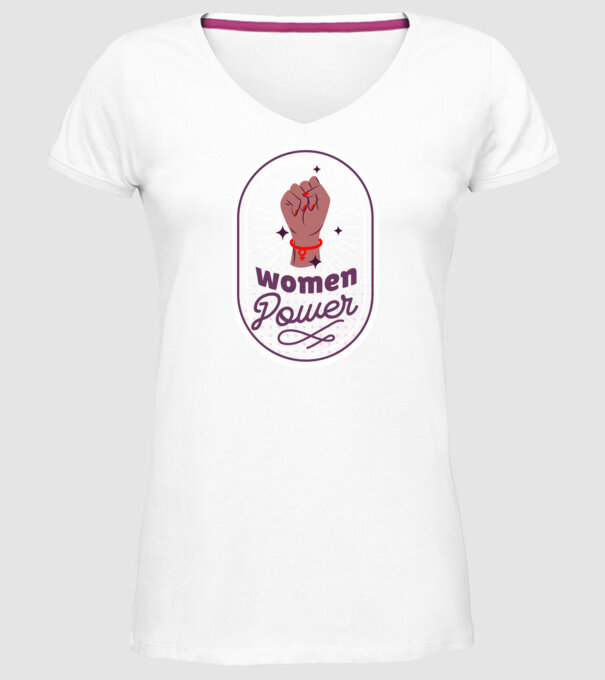 Women Power Ziua Femeii model alb pe tricou