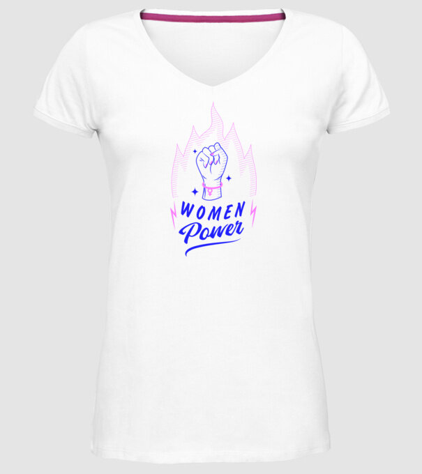 Women Power Ziua Femeii model alb pe tricou