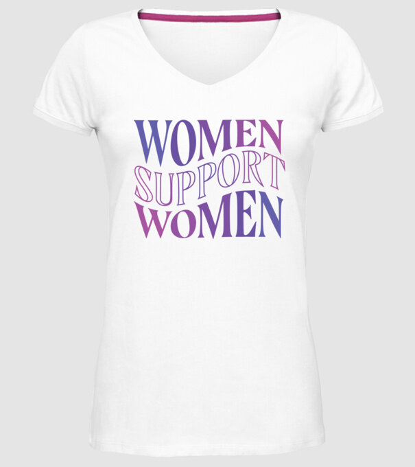 Women Support Women Ziua Femeilor model alb pe tricou