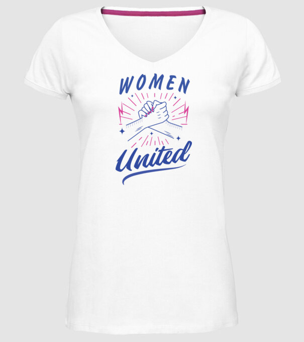 Women United tricou Ziua Femeii model alb pe tricou