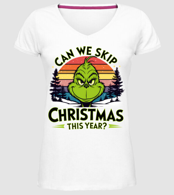 Can we skip christmas this year model alb pe tricou