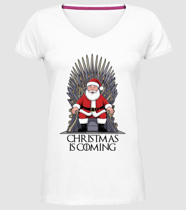 Christmas is Coming Alb model alb pe tricou