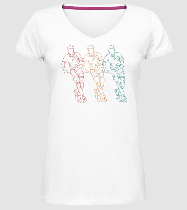 Fotbalist Retro model alb pe tricou