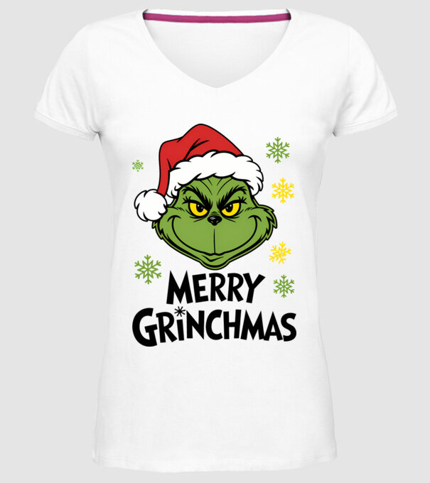 Merry Grinchmas Alb model alb pe tricou