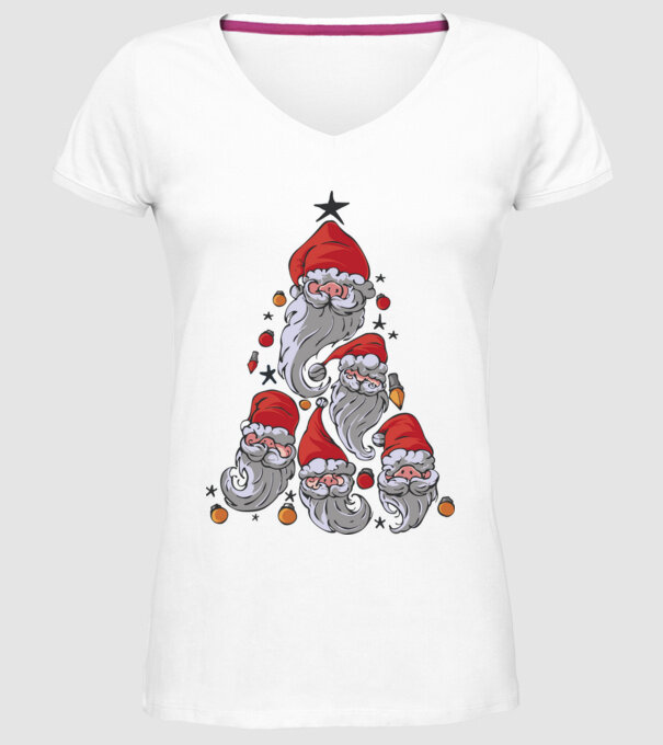 Pitici pentru pomul de Crăciun model alb pe tricou