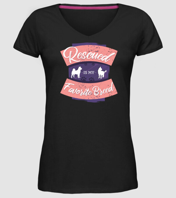 Rasa mea preferată este cea adoptată model negru pe tricou