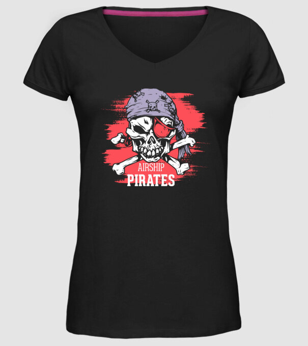 Airship Pirates - Pirat model negru pe tricou