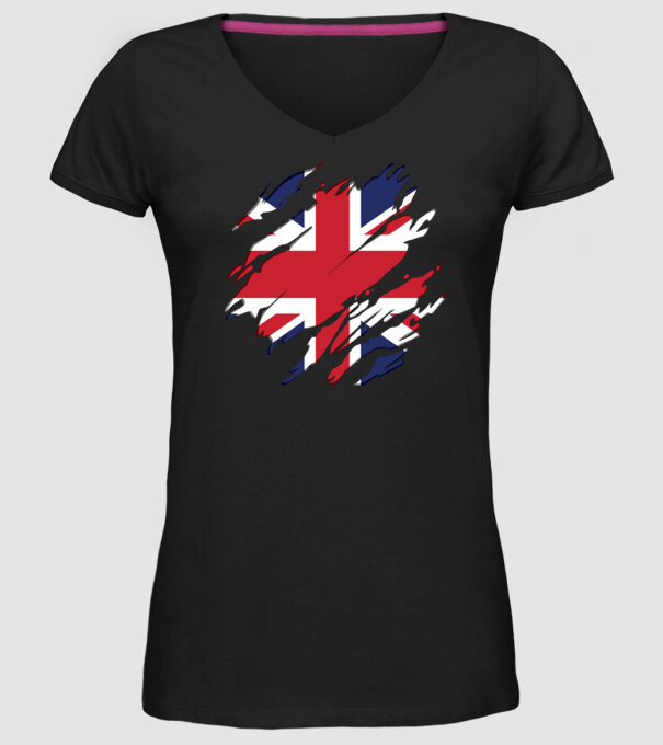 UK Steagul Regatului Unit model negru pe tricou
