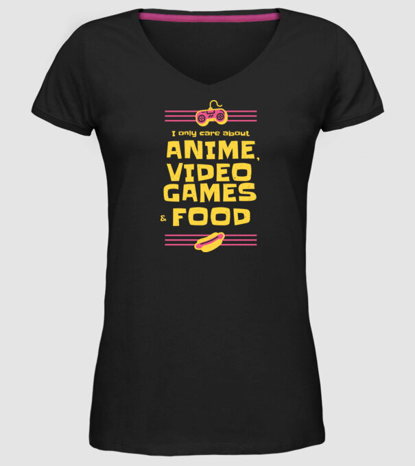 Joc video Anime model negru pe tricou