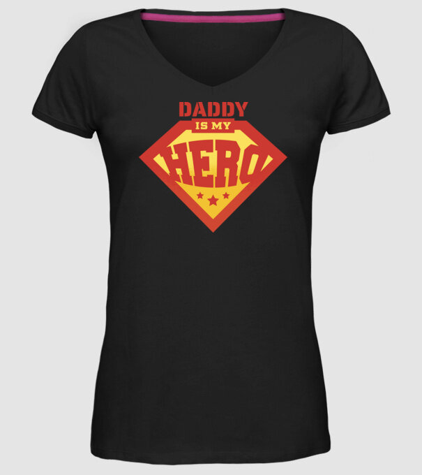 Tata este Supereroul meu model negru pe tricou