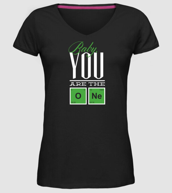 Baby you are the one model negru pe tricou