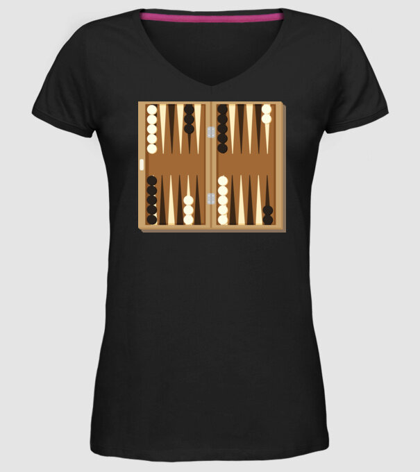 Joc de table model negru pe tricou