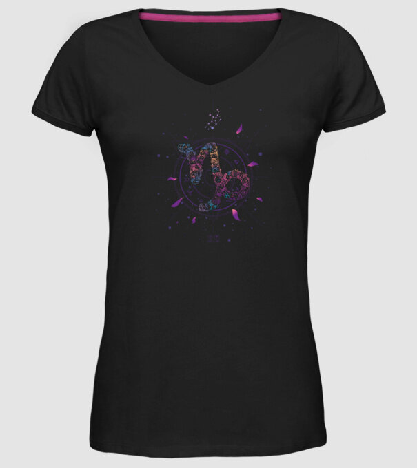 Capricorn Zodiac model negru pe tricou