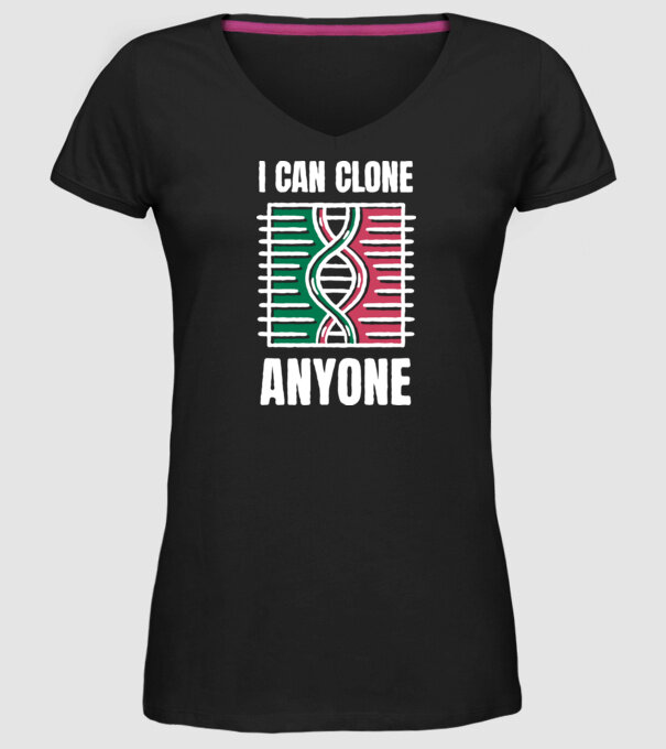 Clonez pe oricine Biolog model negru pe tricou
