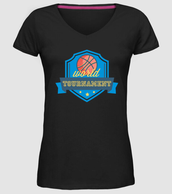 Basketball Tournament model negru pe tricou