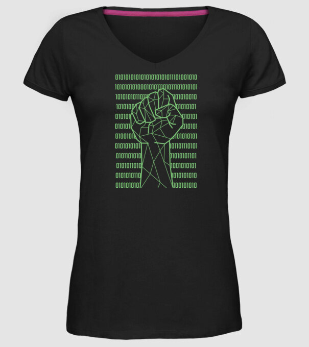 Pumn binar model negru pe tricou