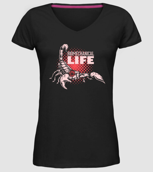 Biomechanical Life model negru pe tricou