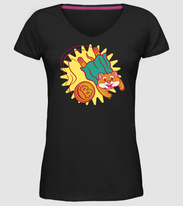 Bitcoin Vs Doge model negru pe tricou