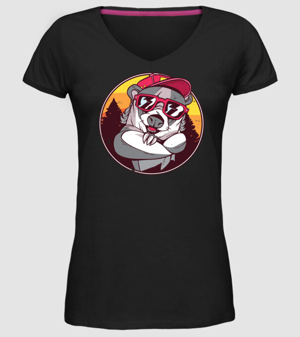 Bursuc model negru pe tricou