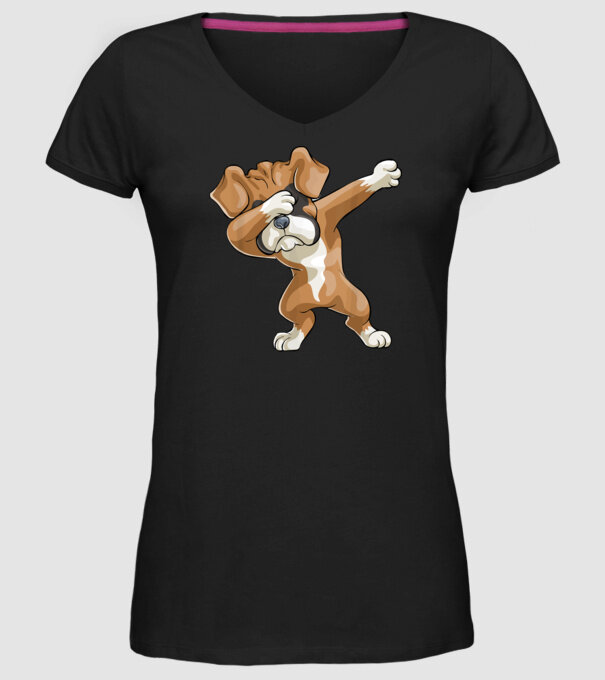 Boxer dab model negru pe tricou