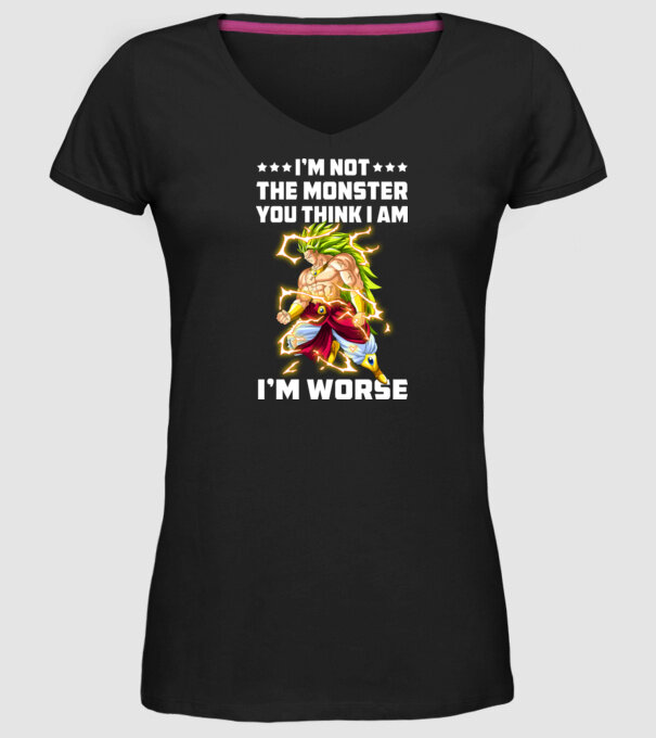 Brolly monster Dragonball model negru pe tricou