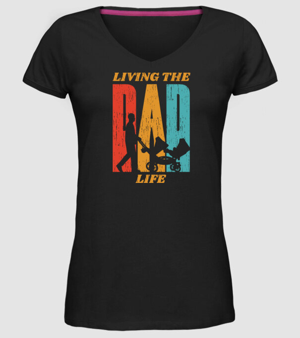 Dad Life pentru tata model negru pe tricou