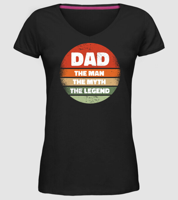 Dad The Man The Myth The Legend model negru pe tricou