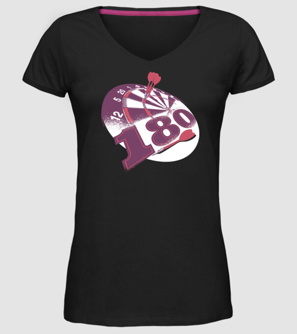 Darts 180 tricou model negru pe tricou
