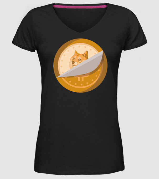 Dodge Coin model negru pe tricou