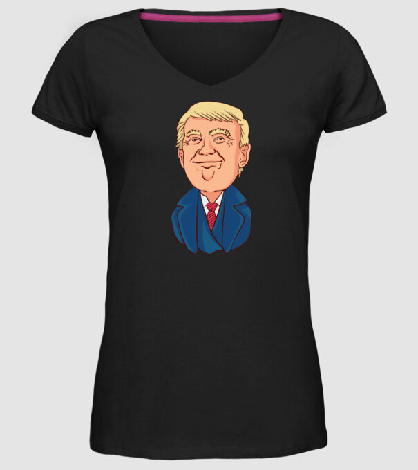 Donald Trump model negru pe tricou