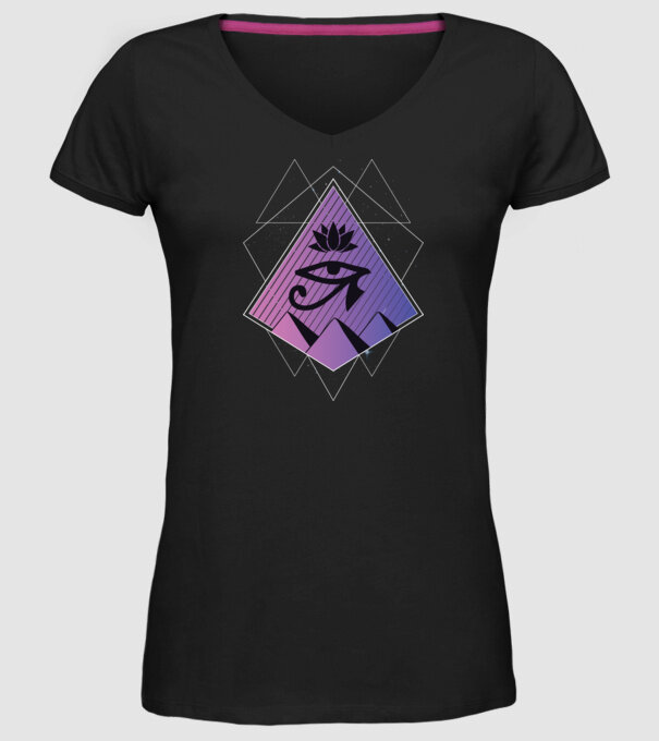 Egipt simbol geometric model negru pe tricou