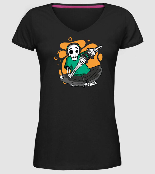 Schelet Gamer model negru pe tricou