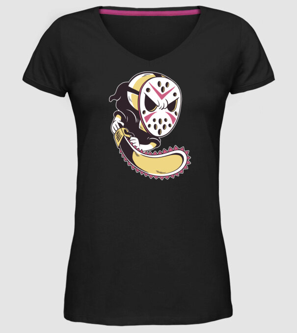 model negru pe tricou
