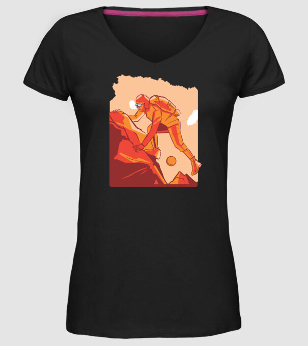 Alpinism model negru pe tricou