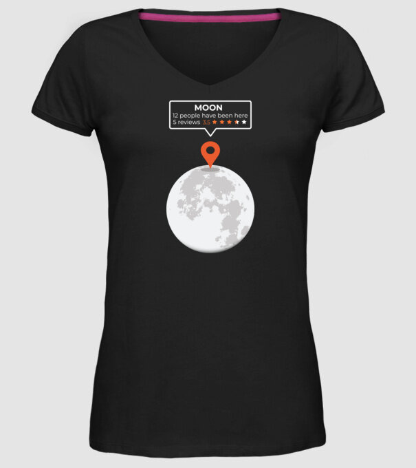 Luna Recenzie model negru pe tricou
