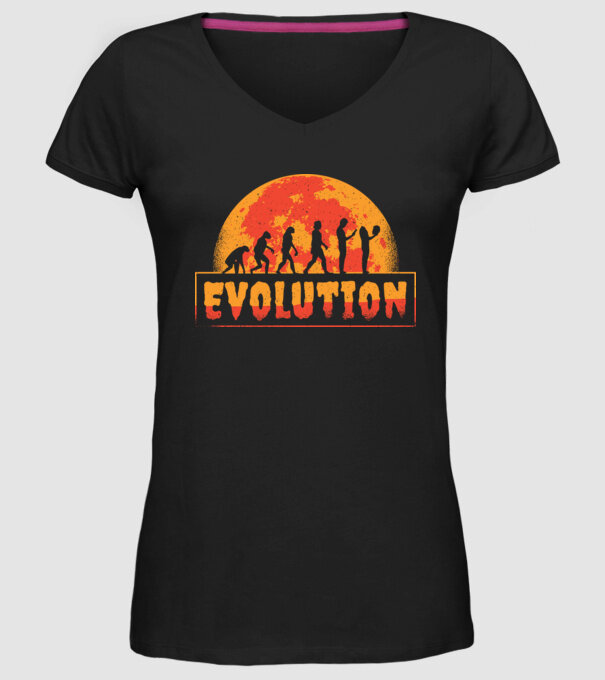Evoluție Horror model negru pe tricou