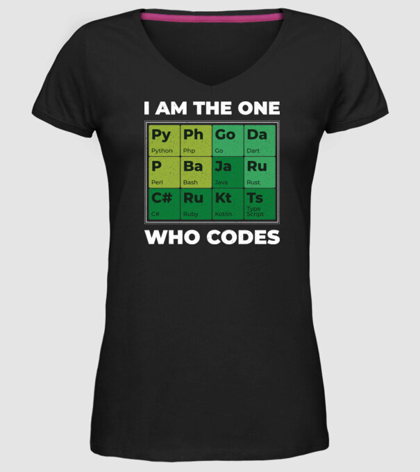 I am the one who codes tricou amuzant programator model negru pe tricou