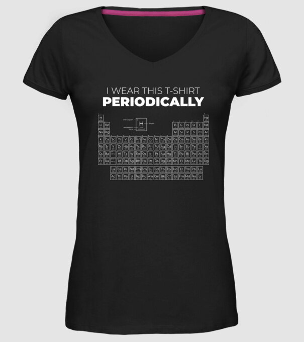 I wear this t-shirt periodically model negru pe tricou