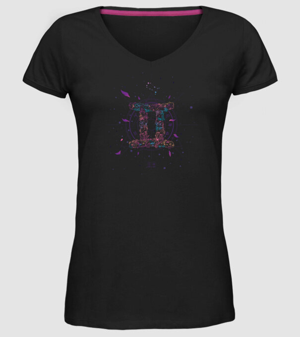 Gemini Zodiac model negru pe tricou