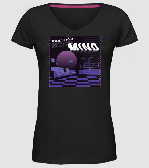 'It''s all in your mind' model negru pe tricou