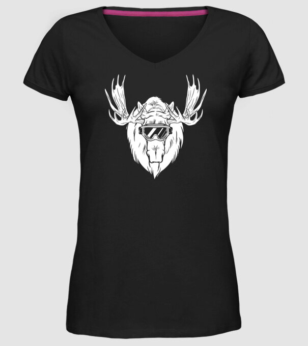 Cap de Elan model negru pe tricou