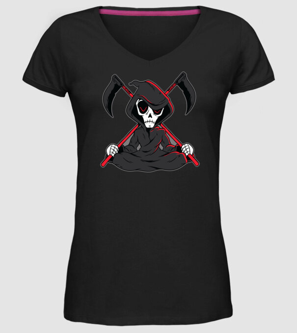 Moartea - Grim Reaper model negru pe tricou