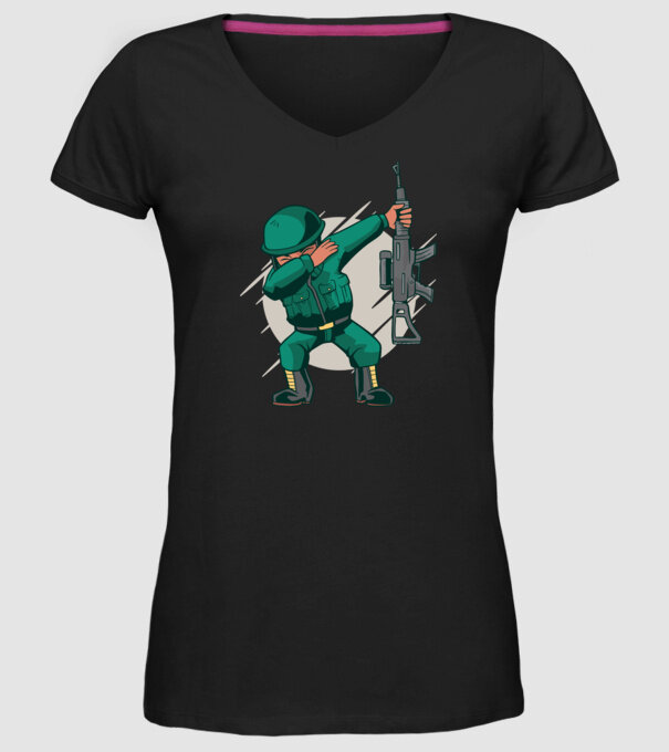 Soldat DAB model negru pe tricou