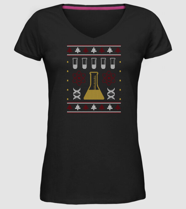 Pulover urât Chimie model negru pe tricou