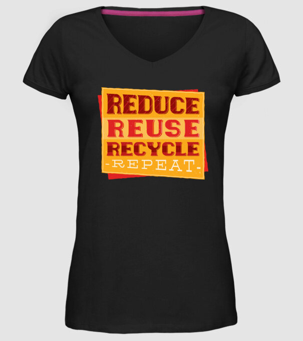 Protecția mediului model negru pe tricou